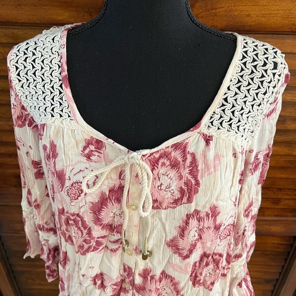 🌸NWT🌸 Billabong Sunny Days Women’s High Low 3/4 Sleeve Dress Size Small - Picture 2 of 6